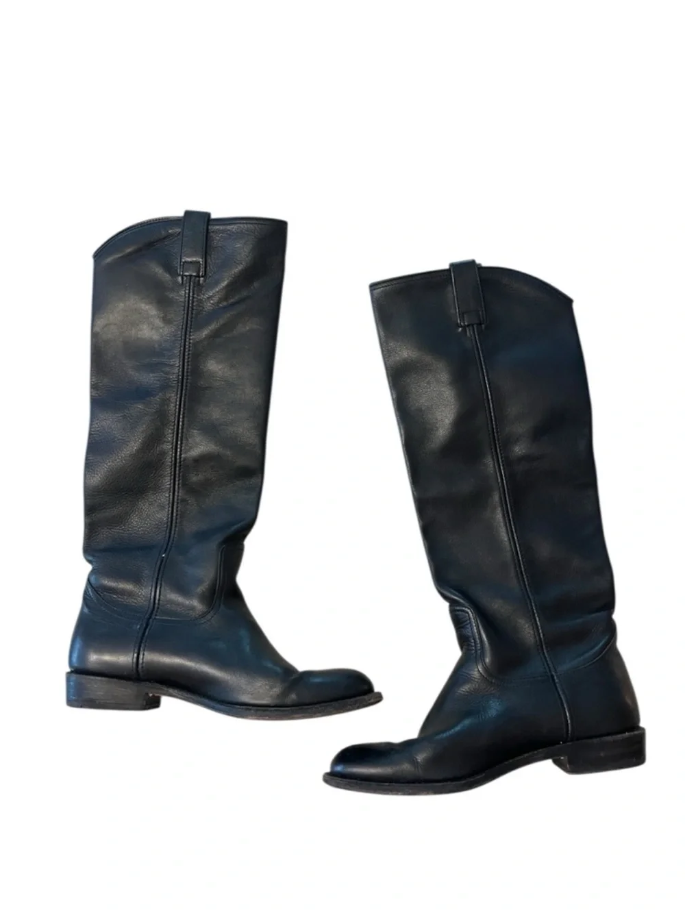Frye Soft Black Leather Classic Tall Riding Boots - Black 77070 Sz 7